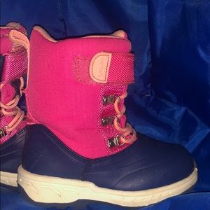 Carters toddler girl snow boots hand scrubbed